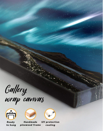 5 Panels Night Sky Aurora Borealis Canvas Wall Art - image 1