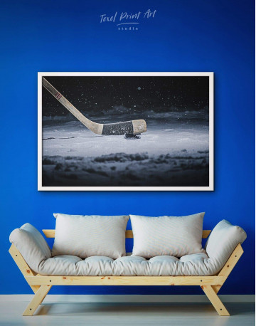 Framed Hockey Stick Canvas Wall Art - image 1