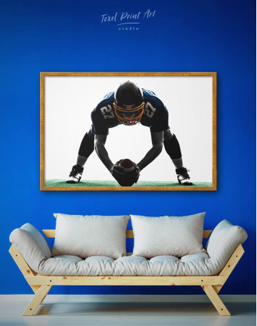 Framed American Football Player Canvas Wall Art - image 5