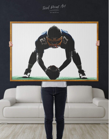 Framed American Football Player Canvas Wall Art - image 4