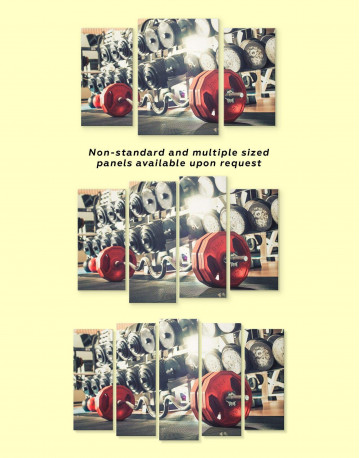 Barbell Gym Canvas Wall Art - image 3