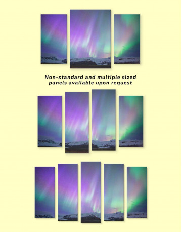 5 Panels Northern Lights View Canvas Wall Art - image 3