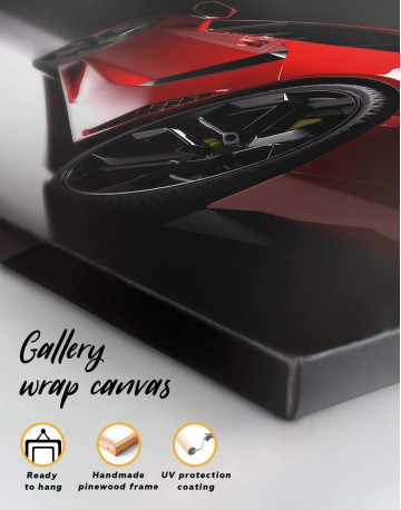 5 Panels Red Lamborghini Canvas Wall Art - image 1