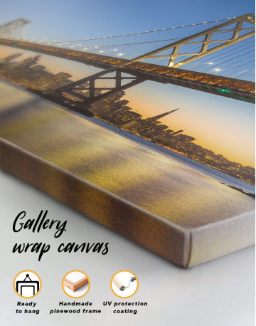 5 Panels San Francisco Skyline Canvas Wall Art - image 1