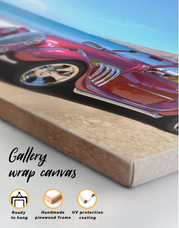 Red Hotrod Car Canvas Wall Art - image 4