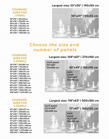 3 Panels Chess Game Canvas Wall Art - image 2