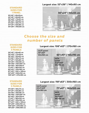 4 Panels Chess Game Canvas Wall Art - image 2