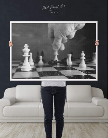 Framed Chess Game Canvas Wall Art - image 2