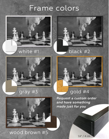 Framed Chess Game Canvas Wall Art - image 3