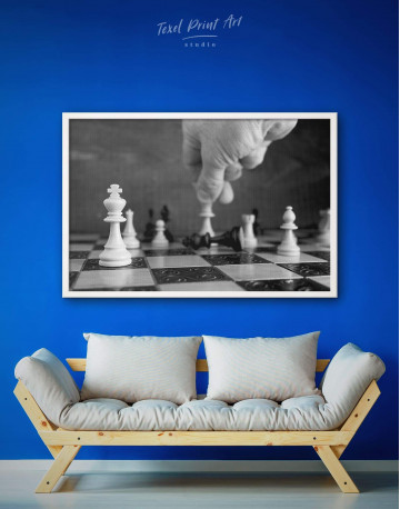 Framed Chess Game Canvas Wall Art - image 1