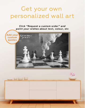 Framed Chess Game Canvas Wall Art - image 5
