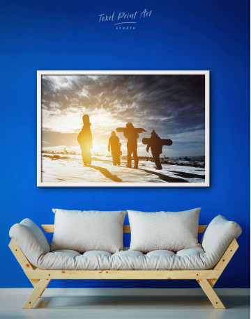 Framed Snowboarders Winter Sport Canvas Wall Art - image 3