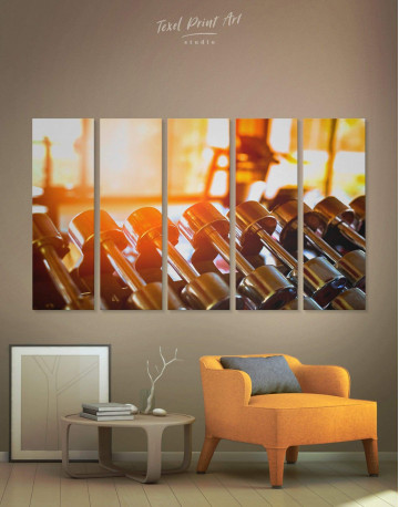 5 Panel Fitness Gym Canvas Wall Art