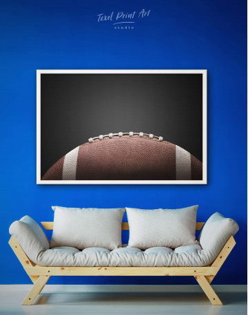 Framed American Football Ball Canvas Wall Art - image 2