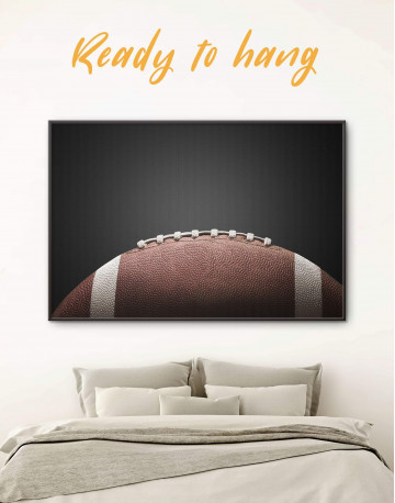 Framed American Football Ball Canvas Wall Art