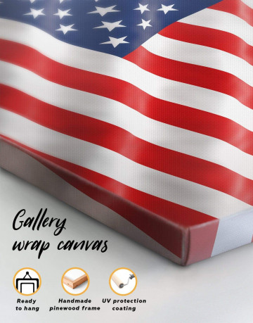 3 Panels National Flag of the USA Canvas Wall Art - image 1