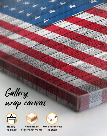 3 Panels Flag of the USA Canvas Wall Art - image 1
