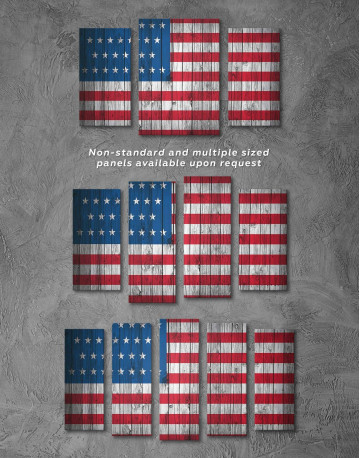 3 Panels Flag of the USA Canvas Wall Art - image 3