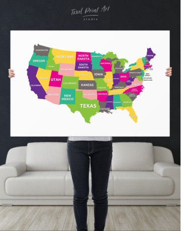 Push Pin USA Map Canvas Wall Art - image 7