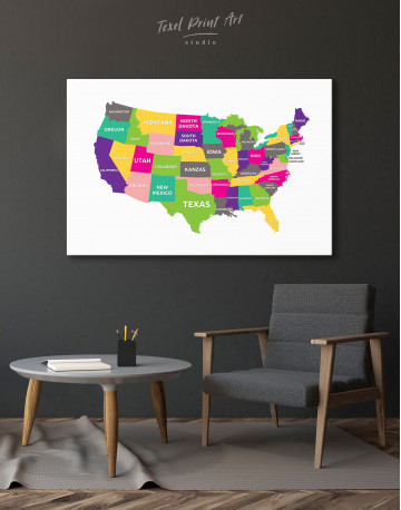 Push Pin USA Map Canvas Wall Art - image 4
