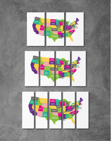 Push Pin USA Map Canvas Wall Art - image 6