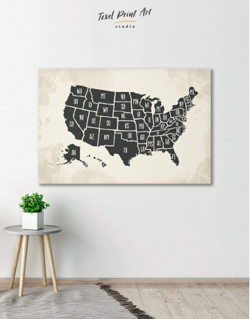 Modern USA Map Canvas Wall Art - image 6