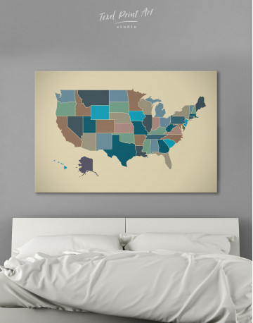 USA Abstract Map Canvas Wall Art - image 4