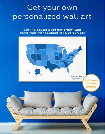 USA Abstract Map Canvas Wall Art - image 8