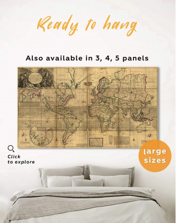 Old World Antique Map Canvas Wall Art - image 1