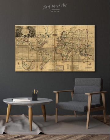 Old World Antique Map Canvas Wall Art