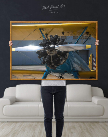Framed Jet Plane Canvas Wall Art - image 2
