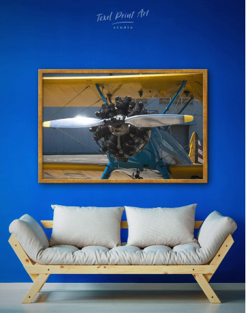 Framed Jet Plane Canvas Wall Art - image 1
