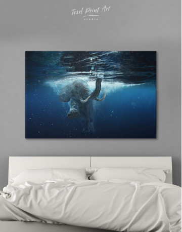 Underwater Elephant Canvas Wall Art