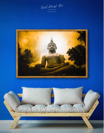 Framed Buddha Spiritual Canvas Wall Art - image 1