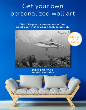 Ocean Shark Underwater Canvas Wall Art - image 2