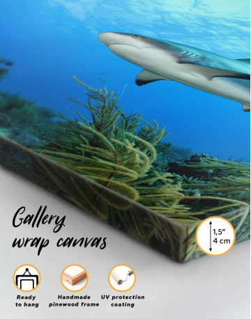 Ocean Shark Underwater Canvas Wall Art - image 6