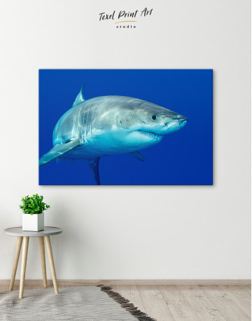 White Shark Ocean View Canvas Wall Art - image 2