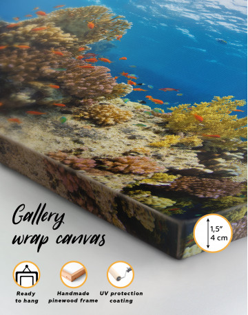 Underwater Coral Canvas Wall Art - image 1