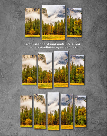 Beautiful Forest and Mountain Landscape Canvas Wall Art - image 3