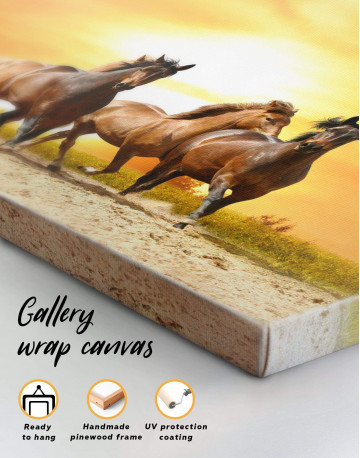 5 Pieces Running Wild Horses Canvas Wall Art - image 4