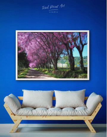 Framed Japanese Trees Blossom Wall Art Canvas Canvas Wall Art - image 1