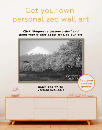 Framed Japanese Mount Fuji Cherry Blossom Canvas Wall Art - image 4