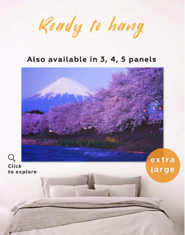 Japanese Mount Fuji Cherry Blossom Canvas Wall Art