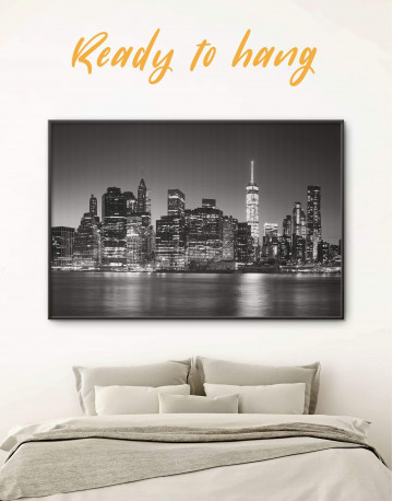 Framed New York City Black and White Canvas Wall Art