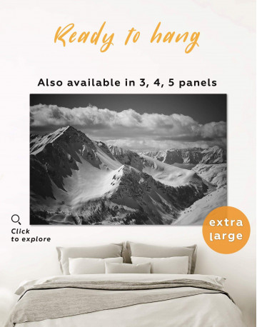 Black and White Mountains Canvas Wall Art