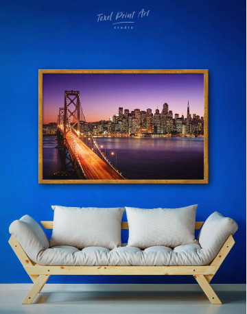 Framed San Francisco Golden Gate Bridge Canvas Wall Art - image 1