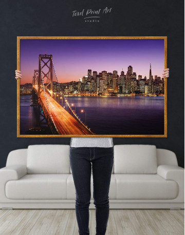 Framed San Francisco Golden Gate Bridge Canvas Wall Art - image 2