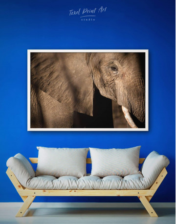 Framed Wild Elephant Canvas Wall Art - image 1