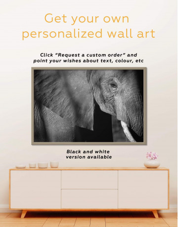 Framed Wild Elephant Canvas Wall Art - image 5