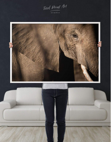 Framed Wild Elephant Canvas Wall Art - image 2
